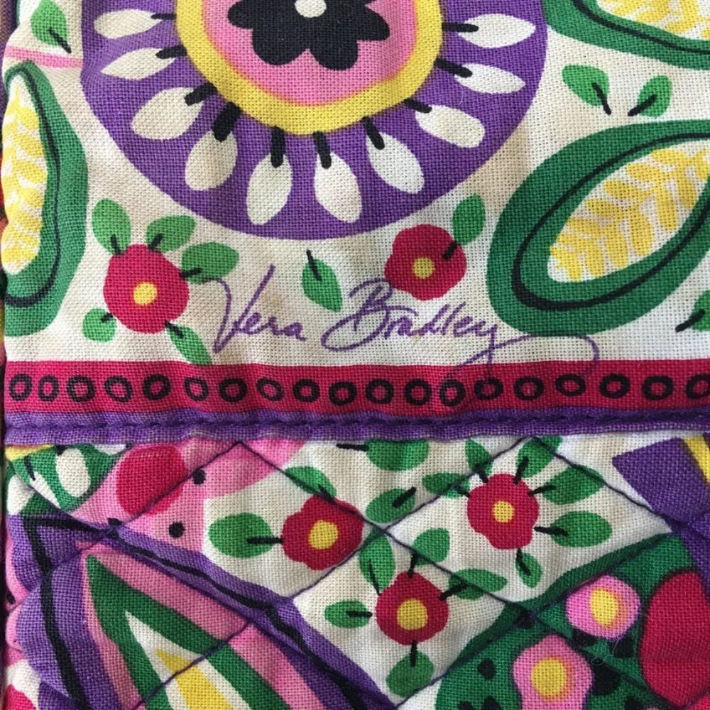 Vera Bradley Floral Multicolor Quilted Fabric Laptop Case Bag 11.5 x 16.5